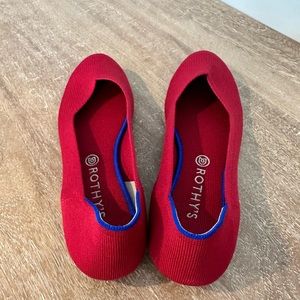 Rothy’s “The Flat” in ruby red - Size 12.5